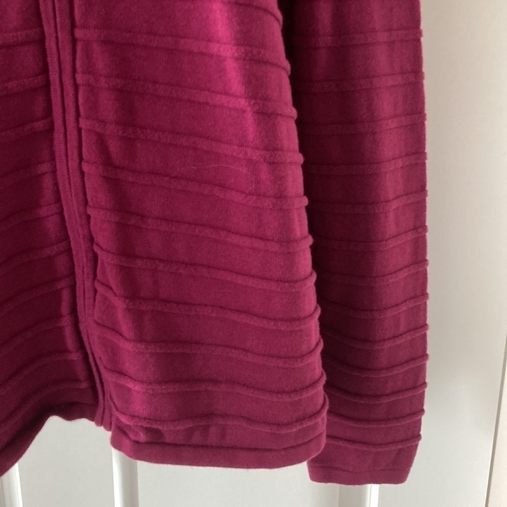 Ann Taylor Factory XL sweater zip up purple - Picture 5 of 11